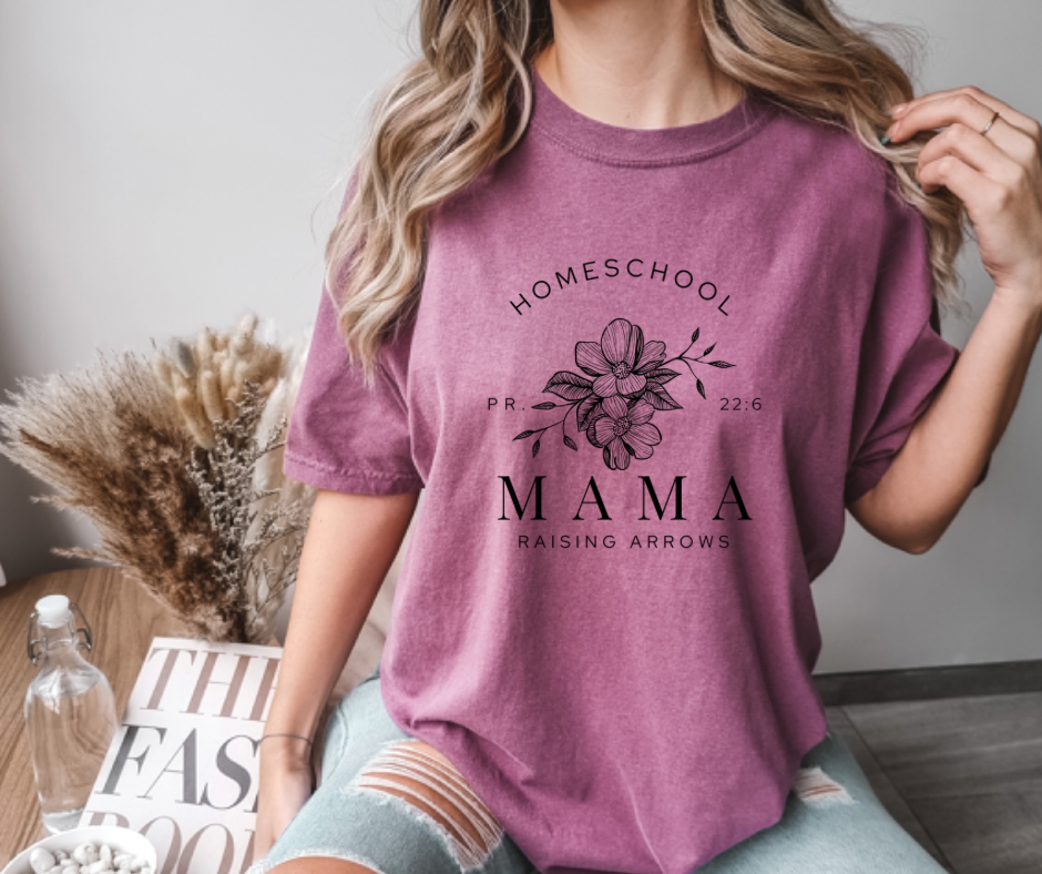 Adult Homeschool Mama Sleeve Tee