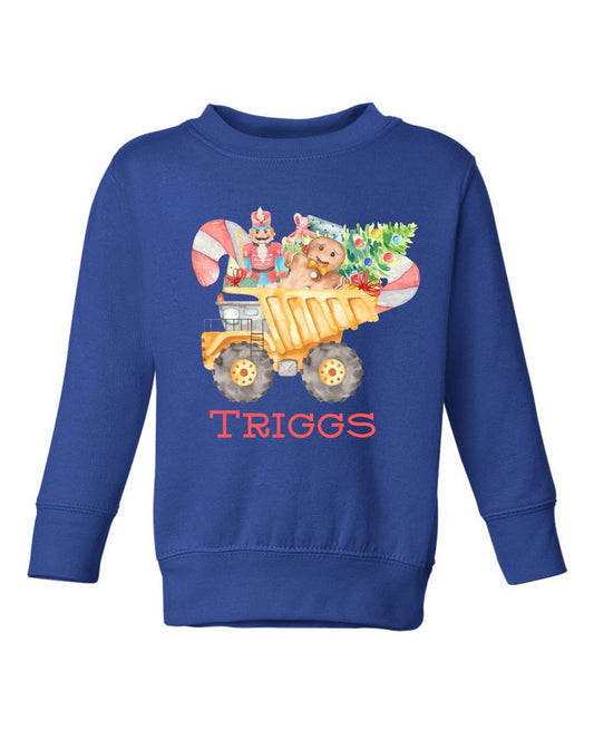 Youth Christmas Dump Truck Sweatshirt