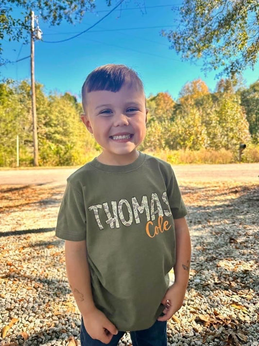 Camo  Name Short Sleeve Tee