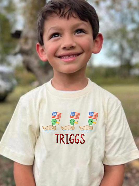 Patriotic Mallard Trio Boys Tee