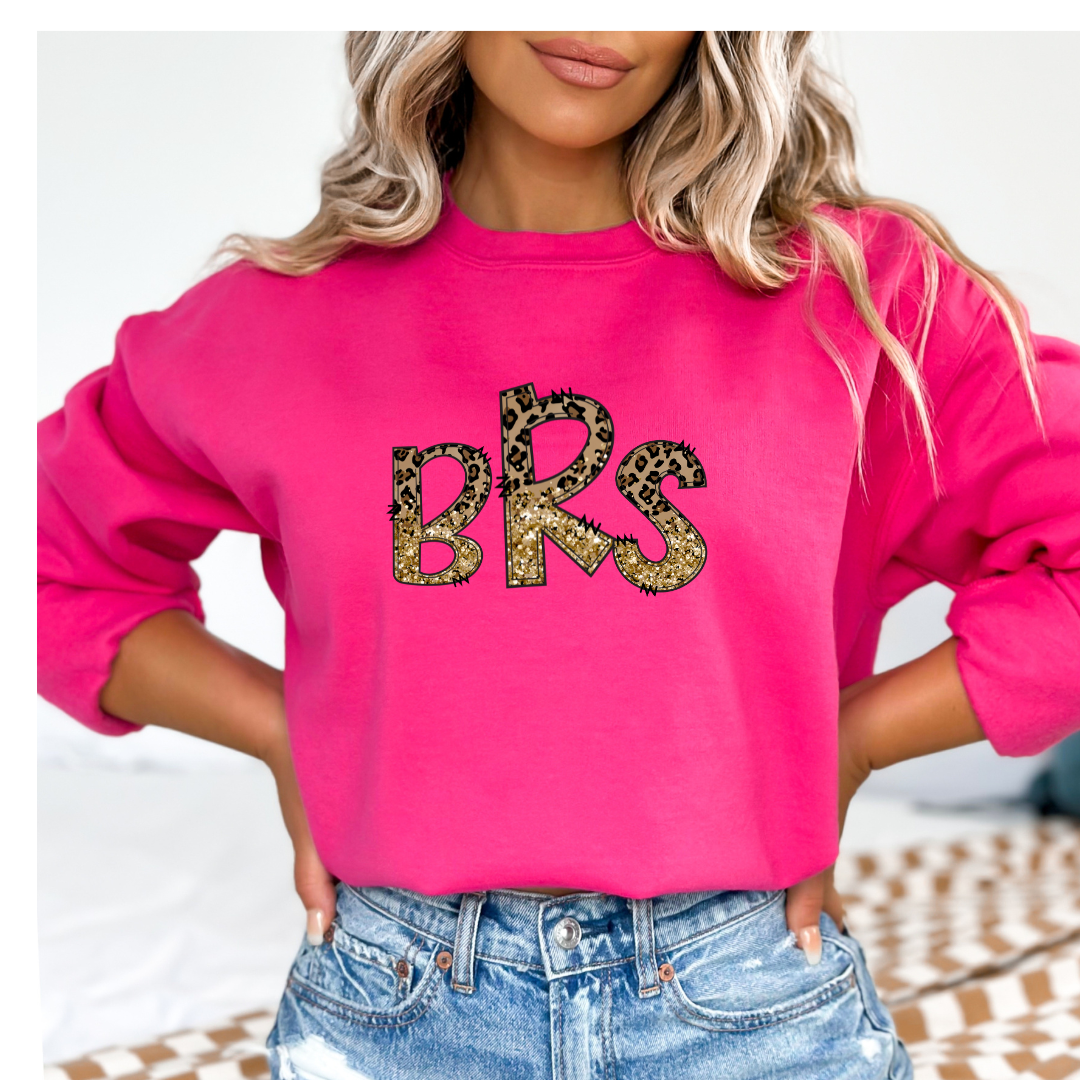 Leopard Initial Sweatshirt