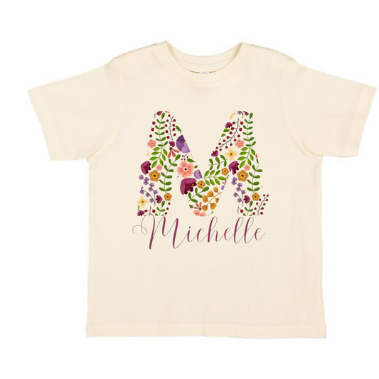 Floral Initial Tee