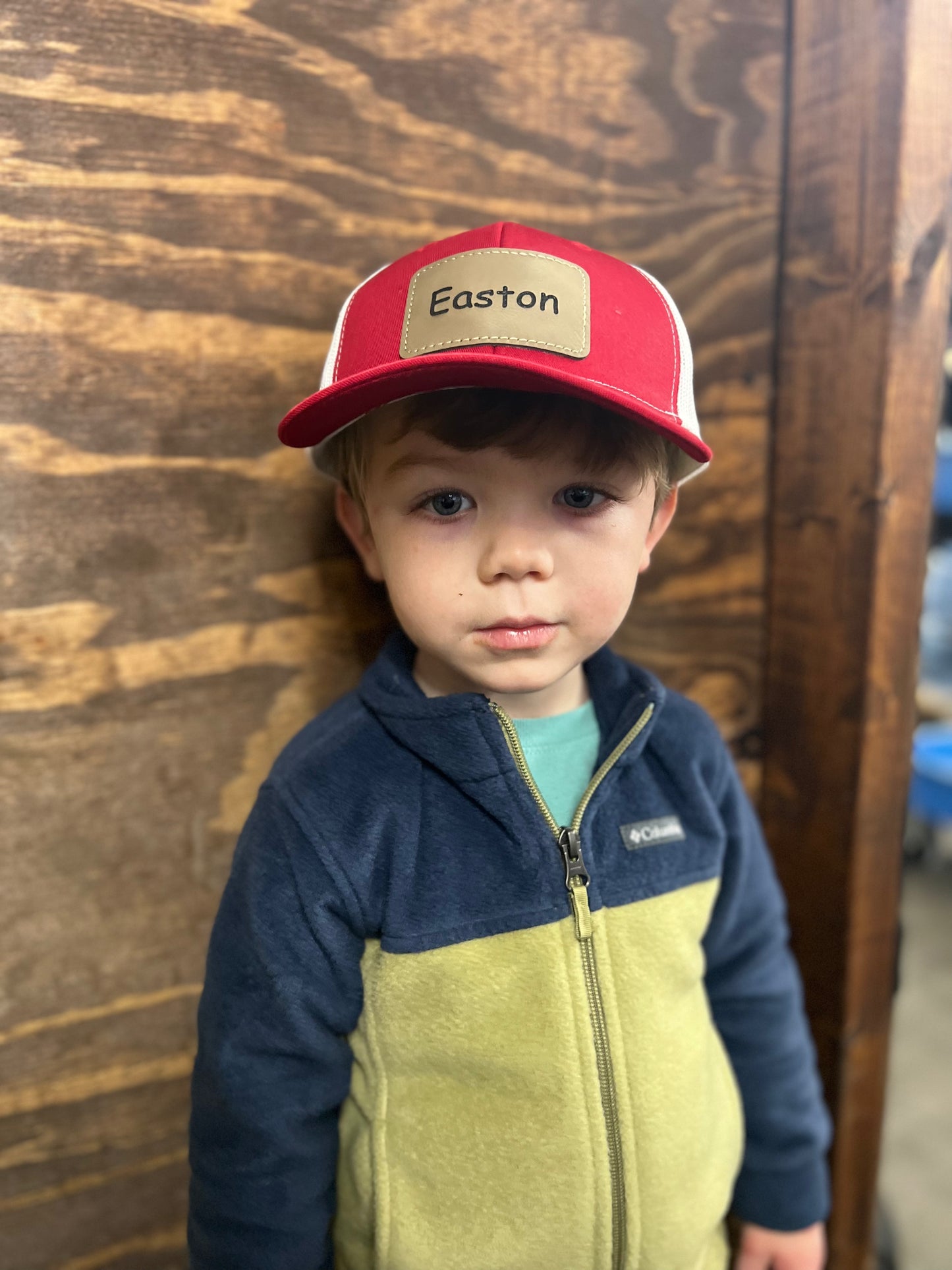 Custom Name Leather Patch Hats