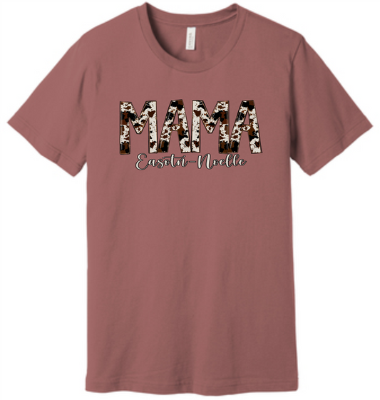 Custom Mom tee in Mauve