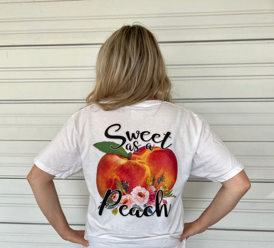 Sweet as a Peach in Comfort Color Tee