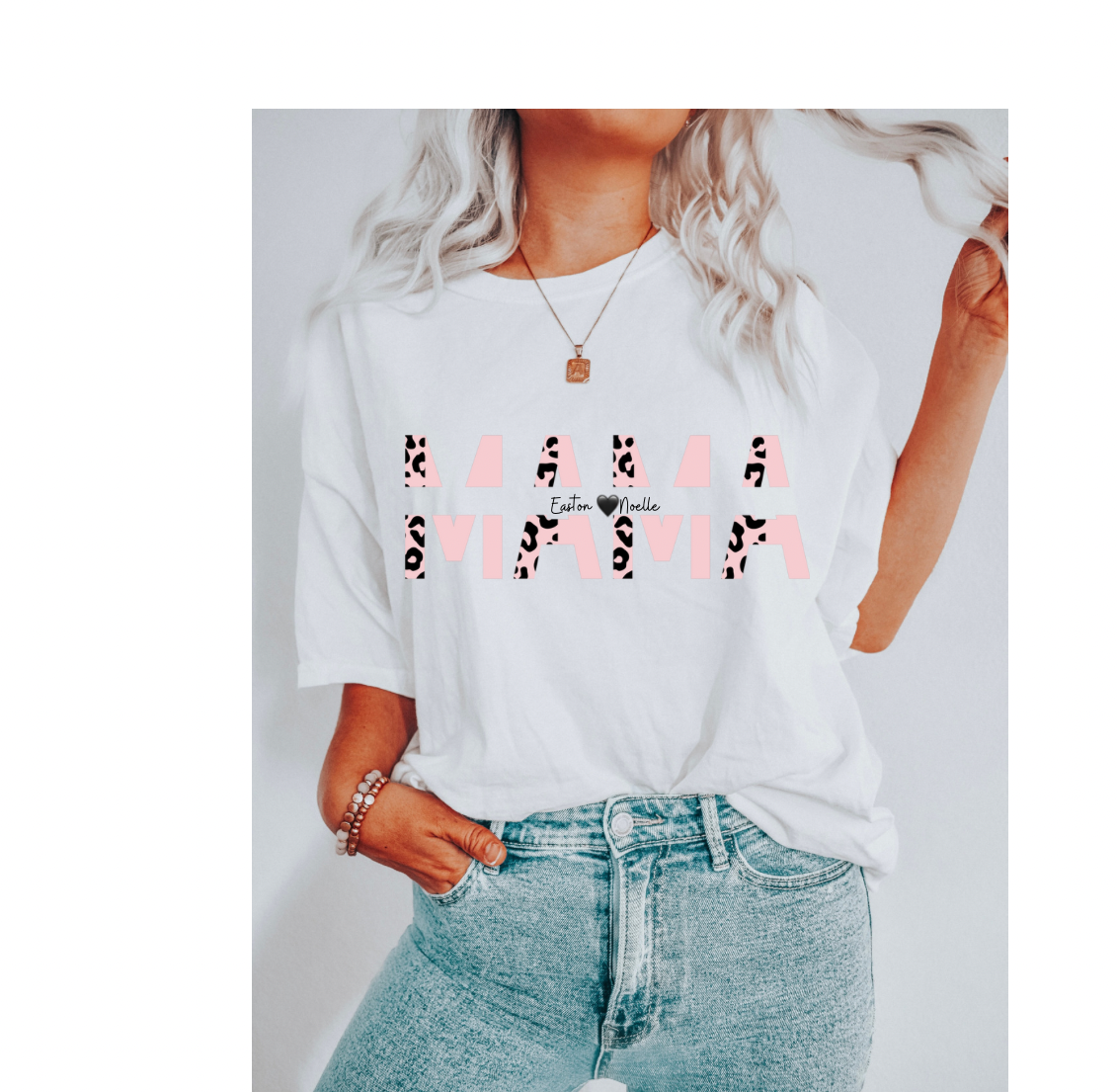 Pink Leopard Mama Tee